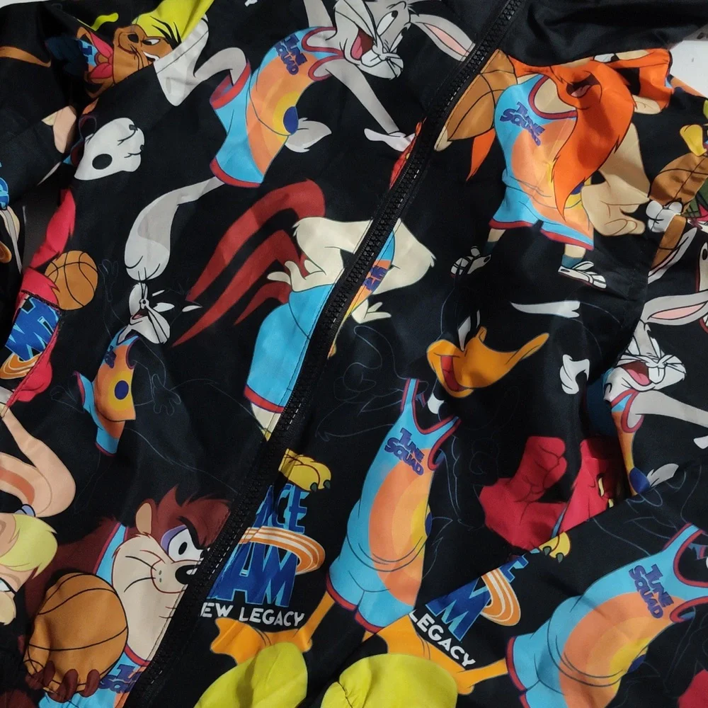 Members only space jam a new legacy bomber jacket sz7 looney tunes bugs bunny - Picture 2 of 5